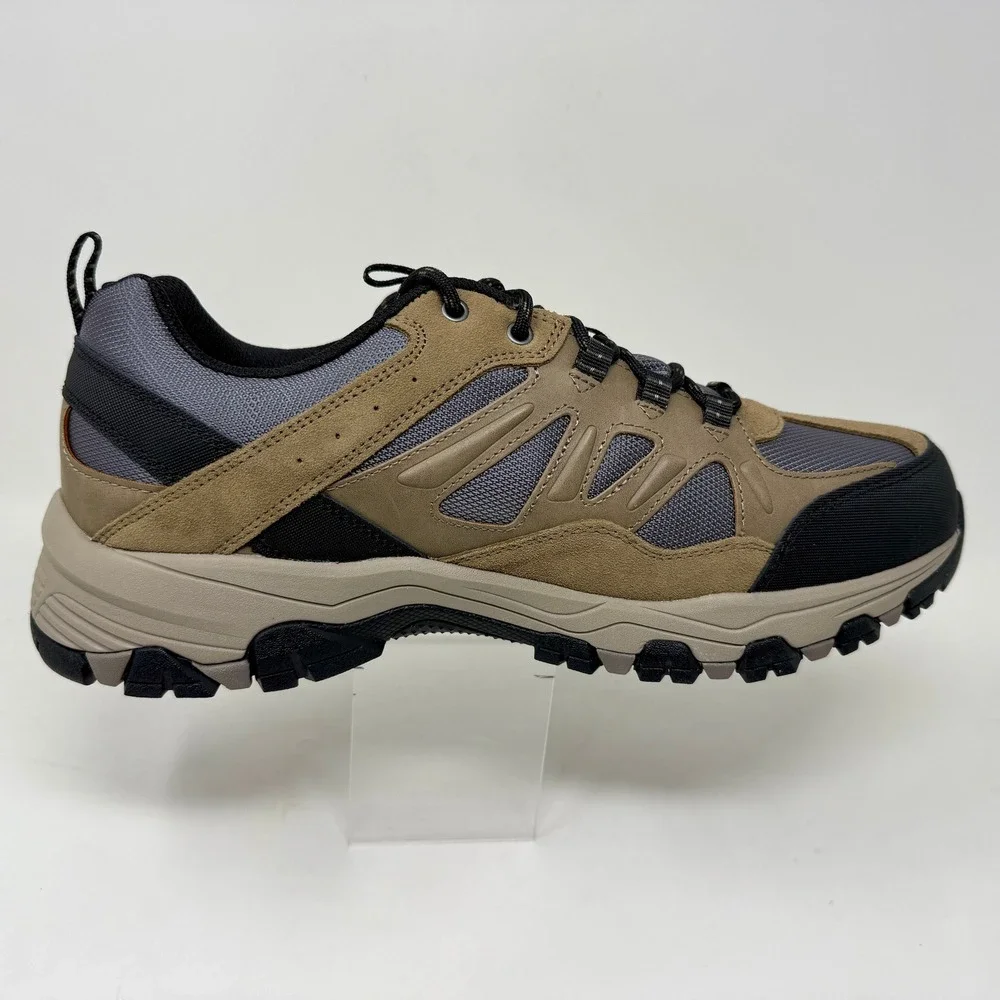 Skechers Waterproof Relaxed Fit Tan Selmen Enago Trail Shoes- Men's 13 Tan Black